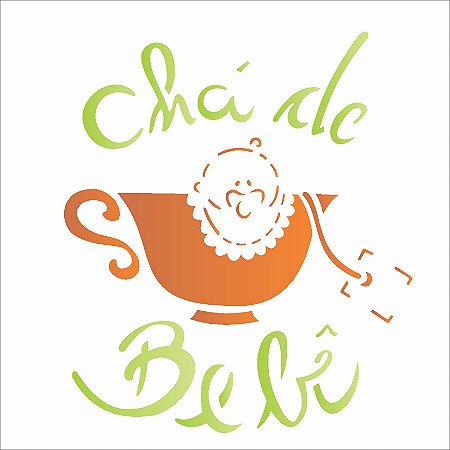 Stencil 14X14 Simples – Chá de Bebê – OPA 1823 - 50%