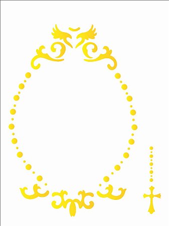 Stencil 15X20 Simples – Religião Moldura Celestial – OPA 2175 - 50%