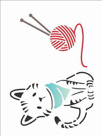 Stencil 15×20 Simples – Pet Gato – OPA 2170