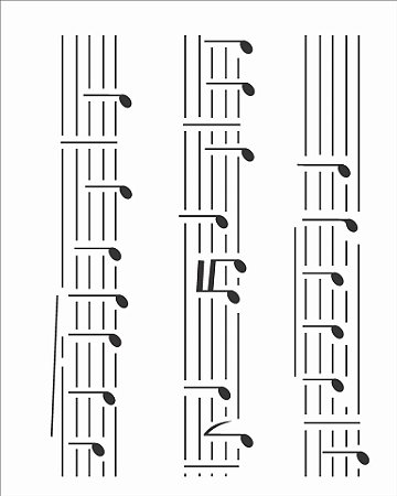Stencil 20×25 Simples – Notas Musicais – OPA 2074
