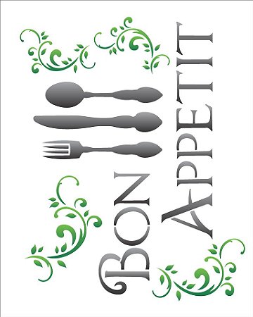 Stencil 20×25 Simples – Bon Appetit – OPA 1153