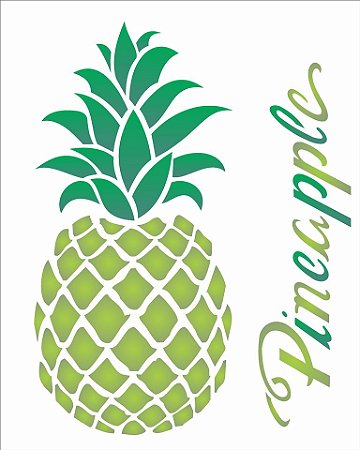 Stencil 20×25 Simples – Fruta Abacaxi – OPA 1829
