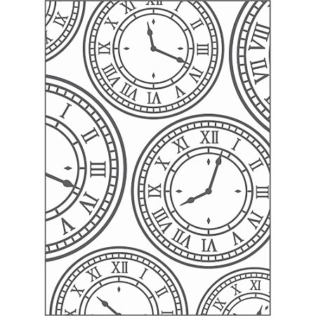 Placa para Relevo 2D Elegance Relógio Vintage I 20927 PPR013