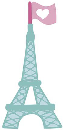 APM8-1214 - Aplique  Litoarte Em Papel E MDF - Amor Love Story Torre Eifel