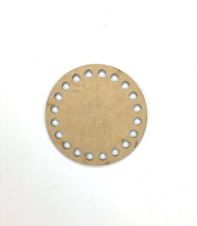 Base De Crochê Redonda Cesto Fio Malha Mdf Cachepô - 10 Cm