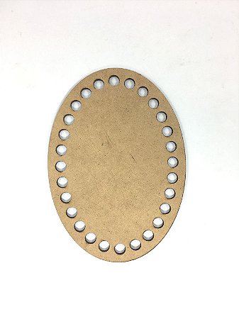 Base de Crochê Oval Cesto Fio Malha 15 X 11 cm MDF 3 mm - BC.OV-15