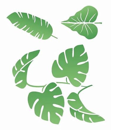 Stencil 20×25 Simples – Plantas Tropicais – OPA 2589