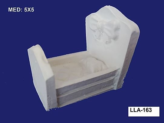 Aplique em Resina Berço Com Laço 5X5 cm - LLA 163