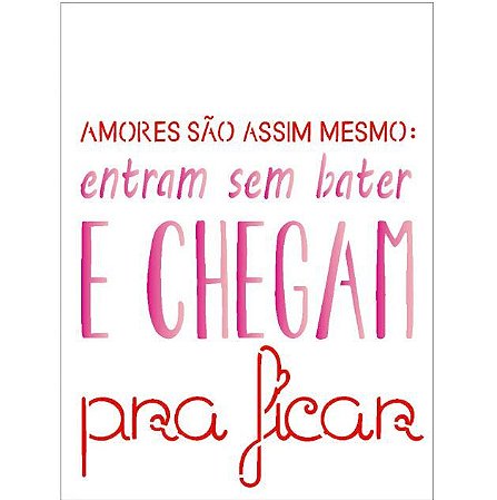 Stencil 15X20 Simples – Amores São Assim – OPA 1836  - 50%