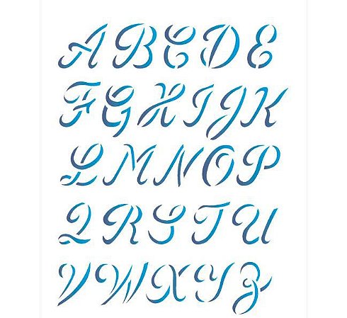 Stencil 20X25 Simples – Alfabeto Maiusculo OPA 1398