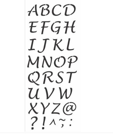 Stencil 17X42 Simples – Alfabeto Maiúsculo – OPA 2503
