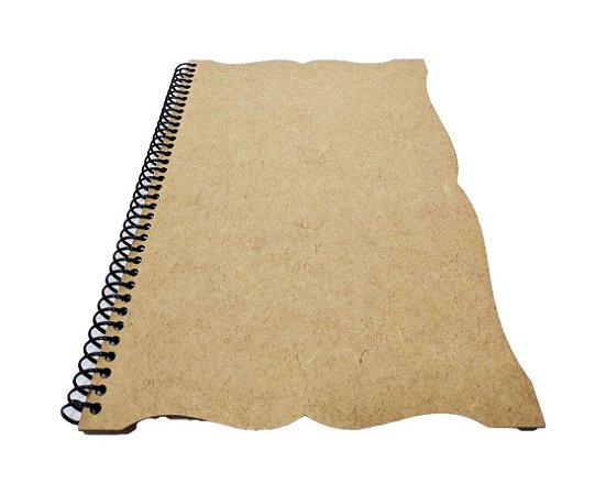 Caderno Grande 98 Folhas Trabalhado Capa MDF