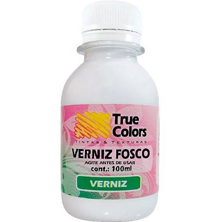 Verniz Acrílico Fosco - 18121 - True Colors 100 ml