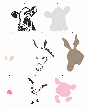 Stencil 20X25 Simples – Country Brasil - Animais I  OPA 2957 - 50%