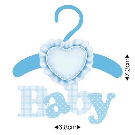 APM8-377 - Aplique Em Papel E MDF - Baby Menino