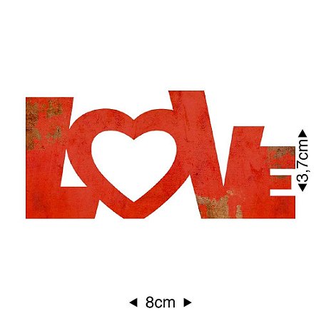 APM8-500 - Aplique Em Papel E MDF - Love