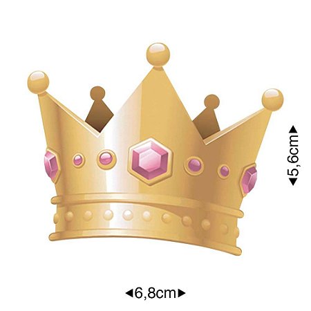 APM8-894 - Aplique Em Papel E MDF - Coroa De Princesa