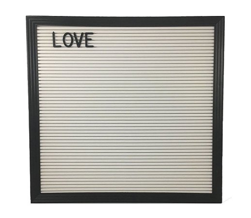 Quadro Letter Board Letreiro 188 Letras - Branco/Preto