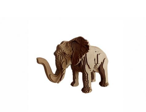 Elefante 3D Laser Em MDF 100% Qualidade Decoração