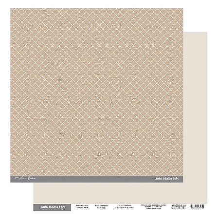 Papel Scrapbook - Scrap By Antonio Linha Básica Soft Marrom Clássico 200423