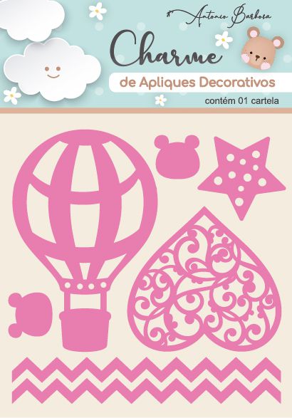 Charme Apliques Acrílico Decorativos Elementos Baby Rosa