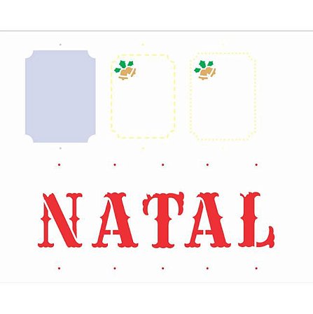 Stencil 20X25 Simples Tag Natal  - Opa 3011