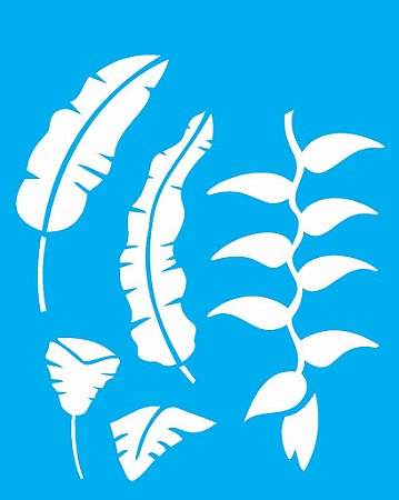 Stencil 20X25 Simples Flor Heliconia - Opa 2063
