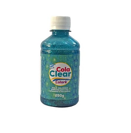 Cola Clear Colorê 250g Glitter - Funny Verde