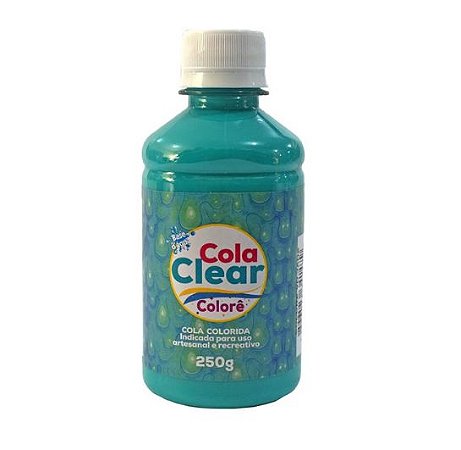 Cola Clear Colorê 250g Glitter - Colorê Verde Jade