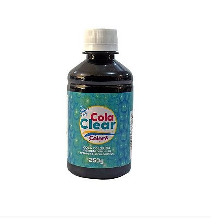 Cola Clear Colorê 250g Glitter - Colorê Preto