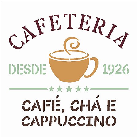 Stencil 14x14 Culinaria Cafeteria - OPA 3049