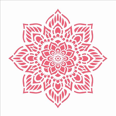 Stencil 30,5X30,5 – Mandala Flor Oito Pontas - OPA 2471 - 50%