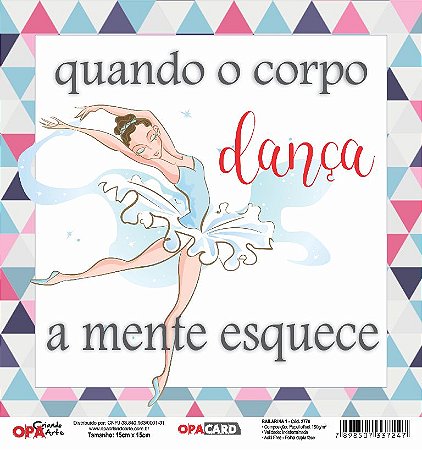 Papel Scrapbook 180g OPA 15x15 cm - OPACARD 2776 Bailarina 1