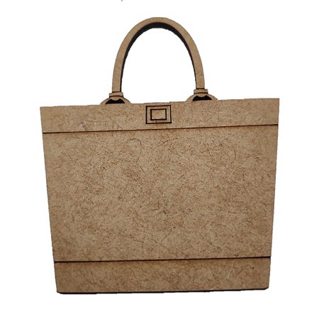 Aplique Laser MDF -  Bolsa Com Alça 10x8 cm