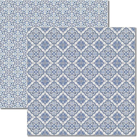 Papel Para Scrapbook Dupla Face 30,5x30,5 cm Arte Fácil - SC-310 - Azulejo Português 5
