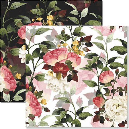 Papel Para Scrapbook Dupla Face 30,5x30,5 cm Arte Fácil - SC-317 Floral 3