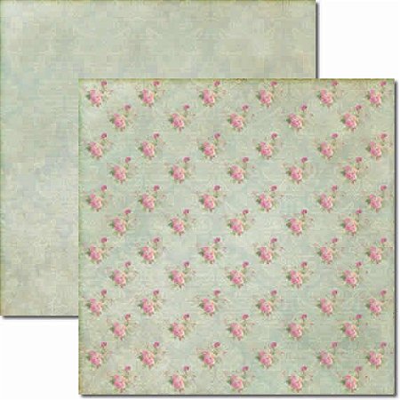 Papel Para Scrapbook Dupla Face 30,5x30,5 cm Arte Fácil - SC-039 Flores e Pássaros 2