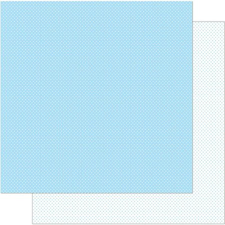 Papel Para Scrapbook 30,5 Cm X 30,5 Cm - Poá Azul Claro - SD-183