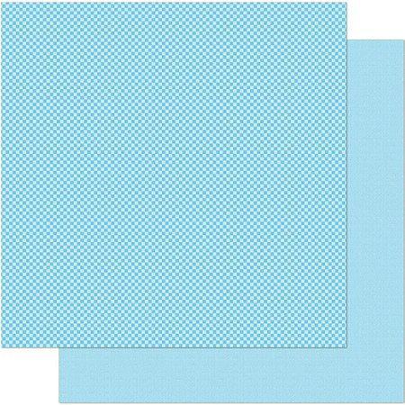 Papel Para Scrapbook 30,5 Cm X 30,5 Cm -  Xadrez Azul - SD-211