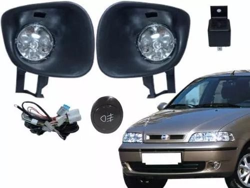 Kit Farol Milha Auxiliar Palio G2 2001 2002 2003 2004 2005