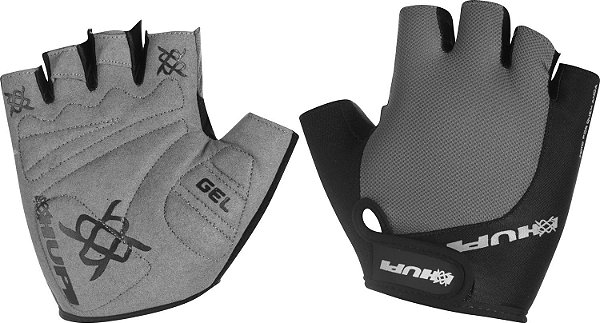 Luva Ciclismo Hupi Eco - Dedo Curto Cinza