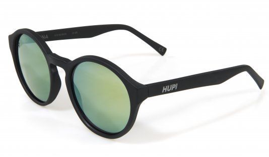 Óculos de Sol Hupi Kona Preto Fosco - Lente Verde Espelhado