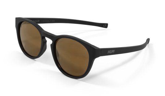 Óculos de Sol Hupi Dakar Preto Fosco - Lente Dourada