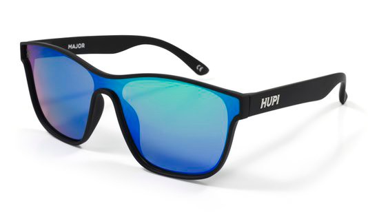 Óculos de Sol Hupi Major Preto - Lente Verde Espelhado