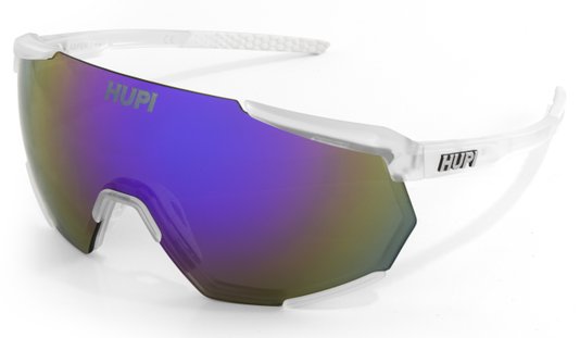 Óculos de Sol Hupi Aspen - Armação Cristal Lente Roxo Espelhado