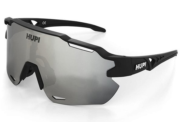 Óculos de Sol Hupi Quiriri Preto - Lente Prata Espelhado
