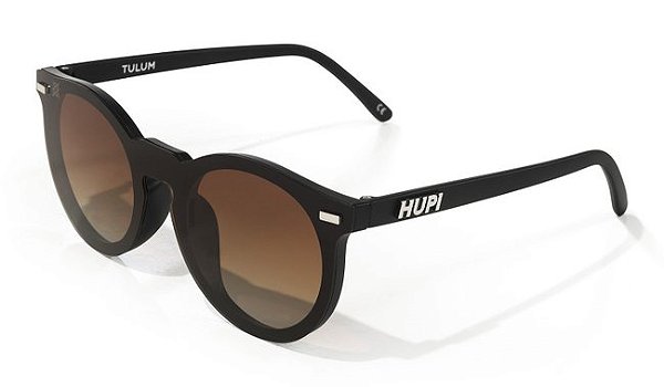Óculos de Sol Hupi Tulum Preto - Lente Marrom Espelhado