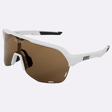 Óculos de Sol Hupi Huez Branco - Lente Marrom