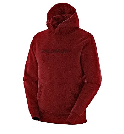 Fleece Salomon Polar Hoodie Masculino - Vinho