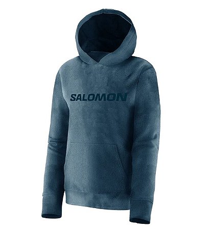 Fleece Salomon Polar Hoodie Feminino - Azul